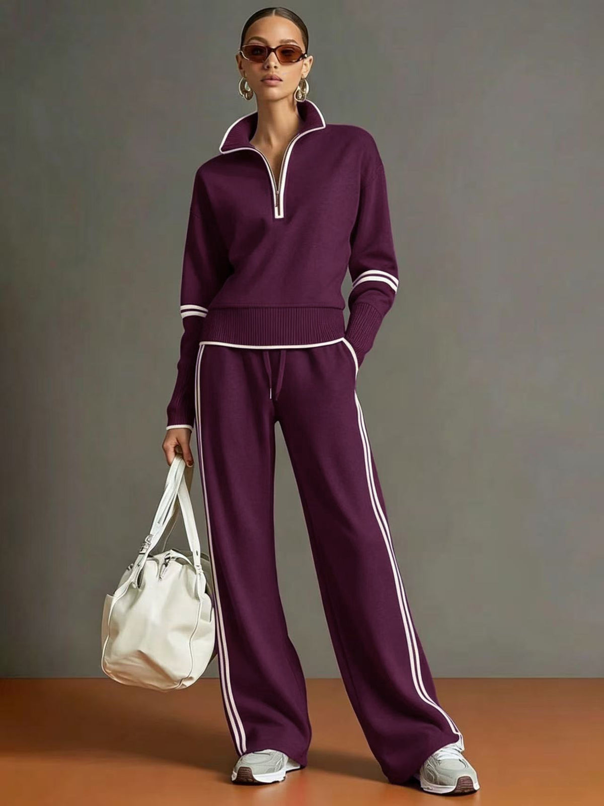 Aglaé | Ensemble deux pièces zippé et pantalon large