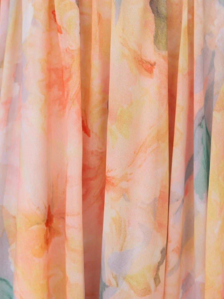 Solene | Robe d’été dos nu aux couleurs raffinées