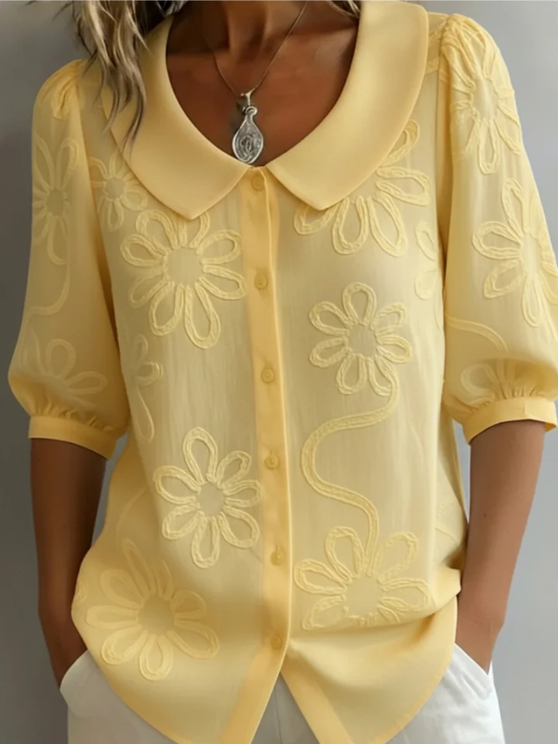 Sara | Blouse à fleurs brodées