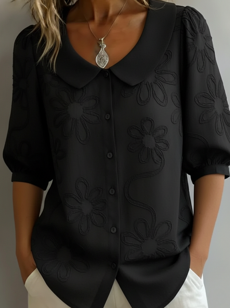 Sara | Blouse à fleurs brodées
