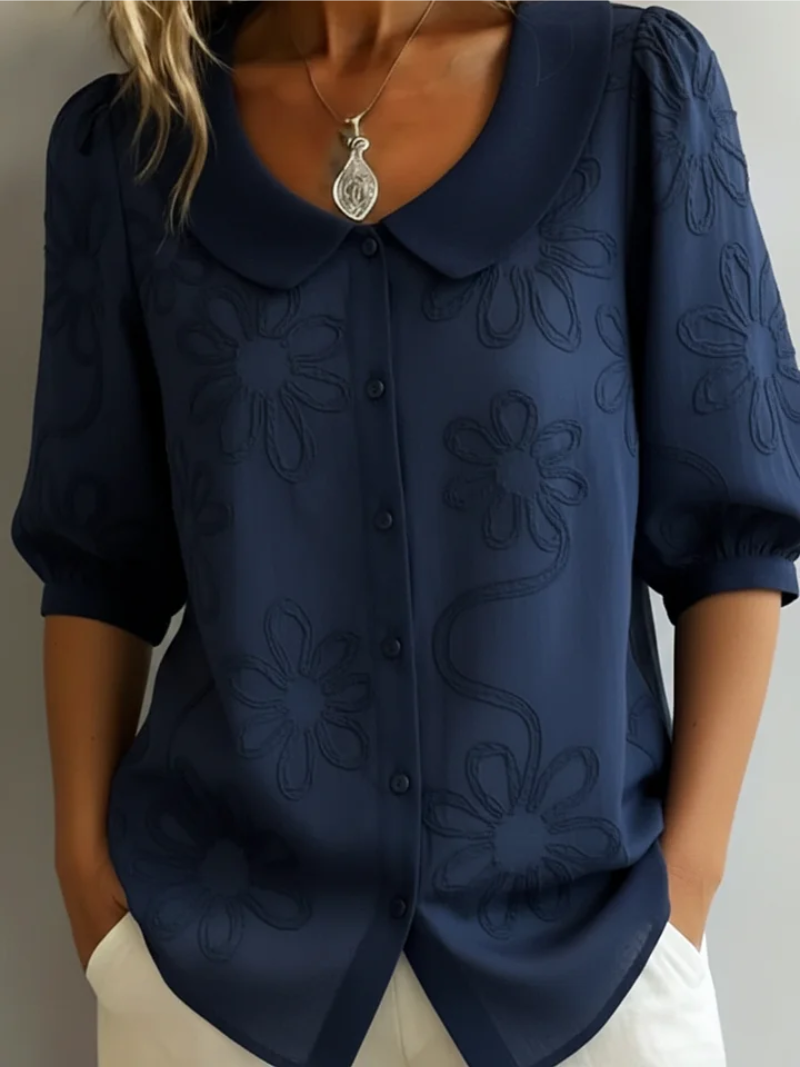 Sara | Blouse à fleurs brodées