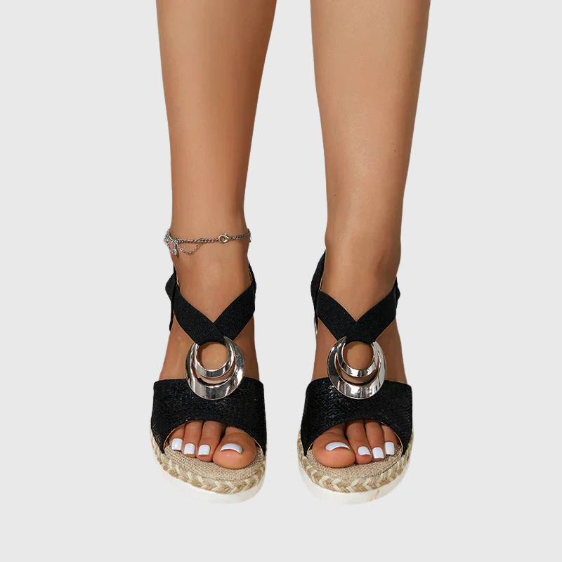 Louise | Sandales Confortables Ergonomique à Talon Compensé