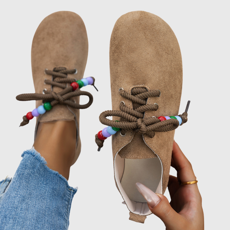 Sidonie | Mocassins en suédine à détail perlé