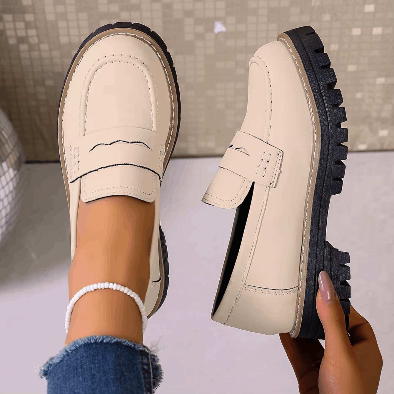 Sophie | Mocassins Confort à Semelle Épaisse