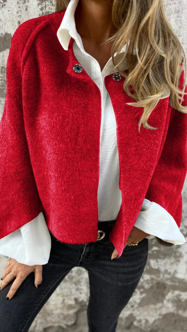 Camille | Elegante open blazer met knoopdetail