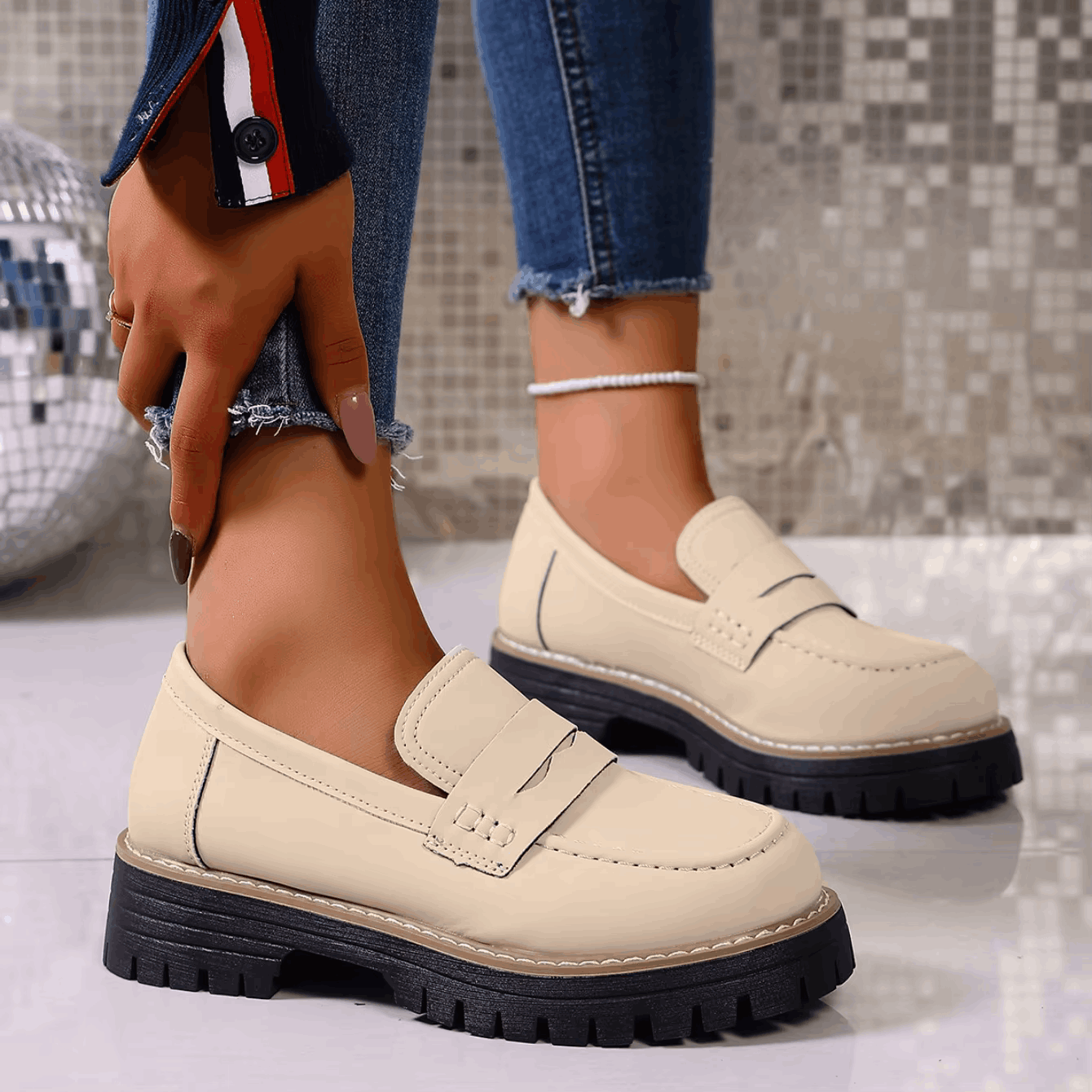 Sophie | Mocassins Confort à Semelle Épaisse