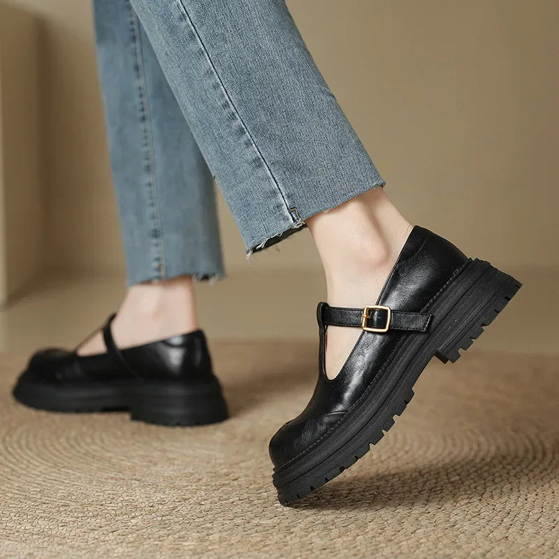Emilia | Chaussures Mary Jane avec Boucle Dorée