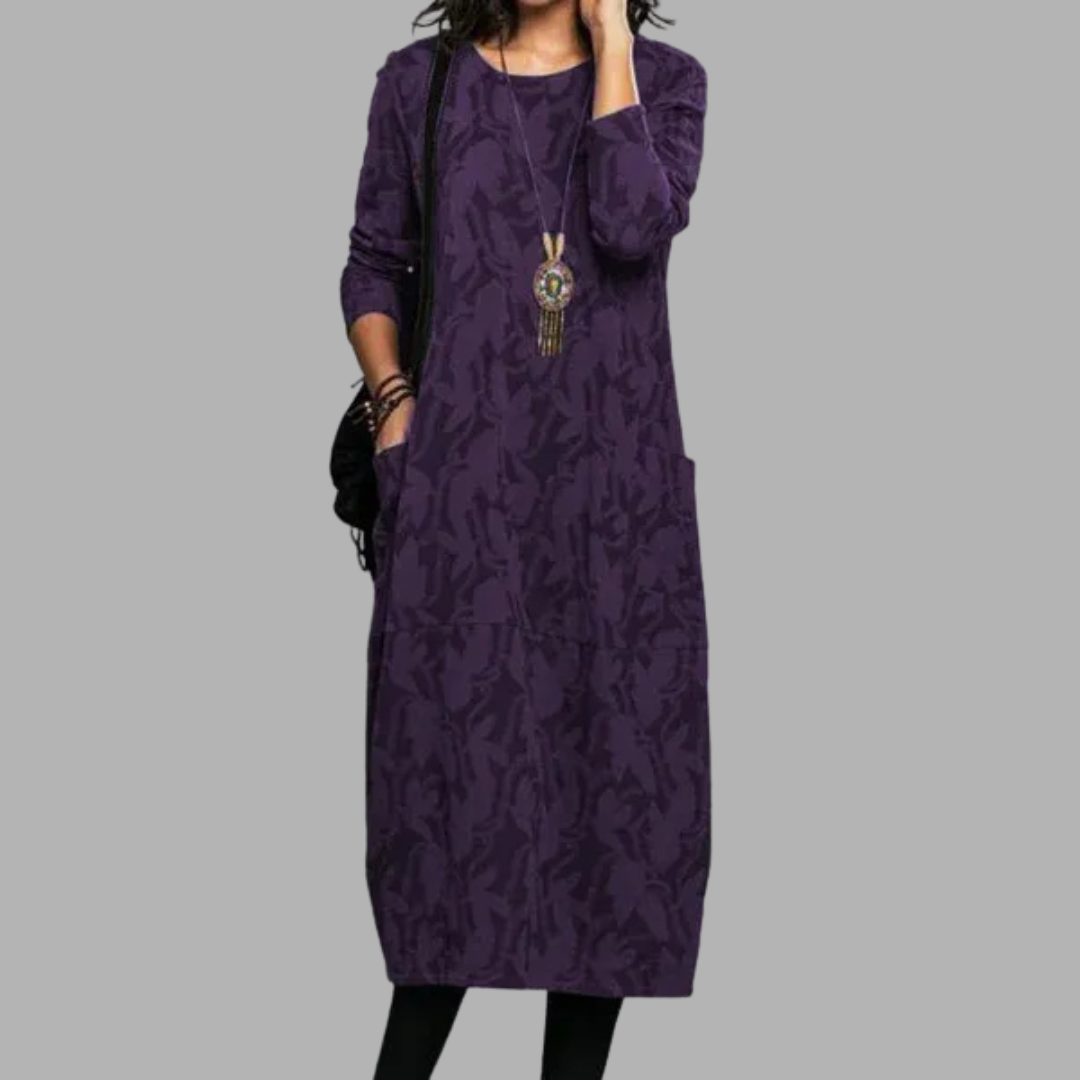 Mara | Robe relaxed à motif feuillage