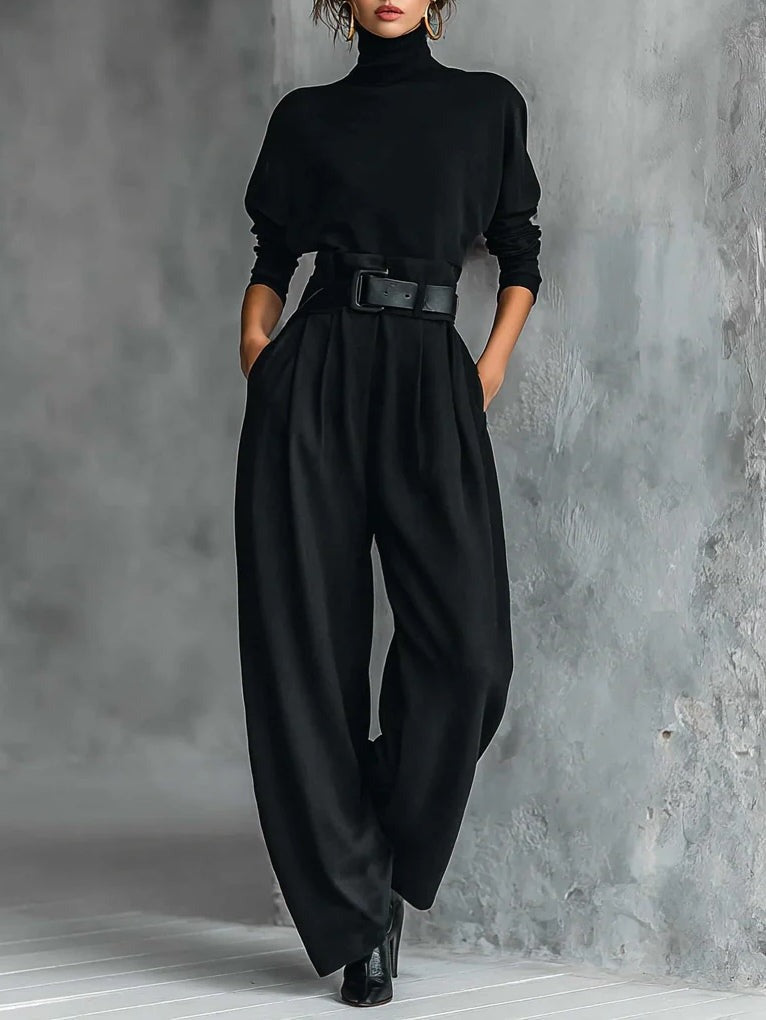 Nolya | Ensemble col roulé & pantalon droit