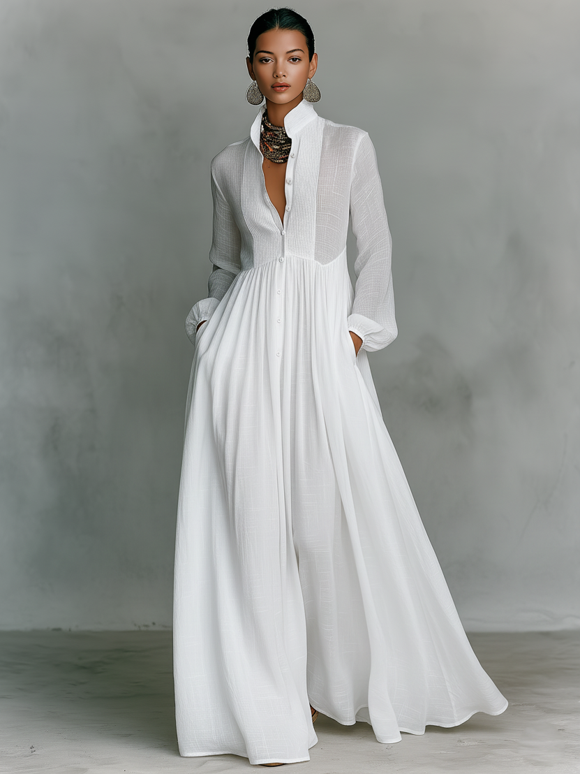 Lucienne | Robe maxi élégante à coupe fluide