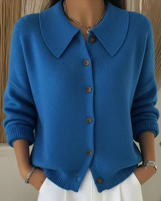 Vega | Veste en Tricot avec Col Chemise