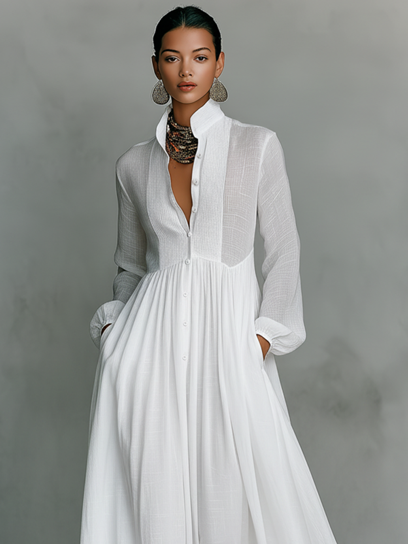 Lucienne | Robe maxi élégante à coupe fluide