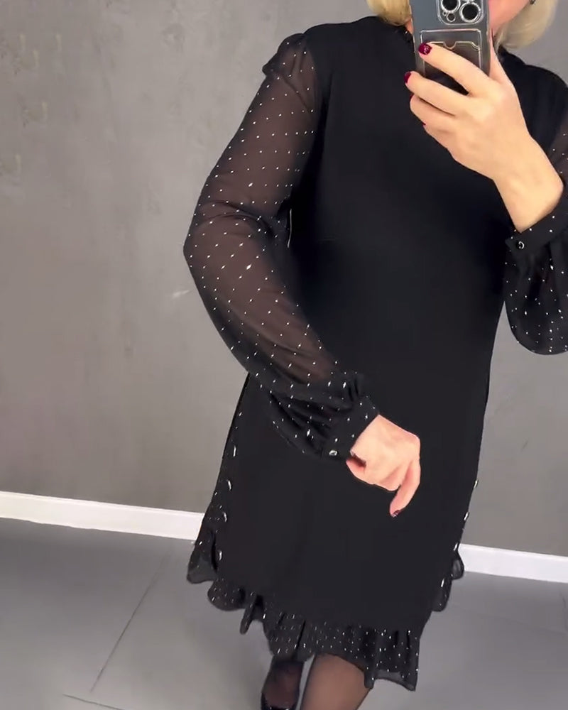 Ophélie | Robe élégante à manches longues en tulle