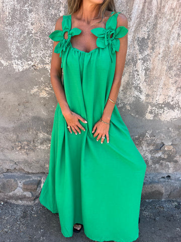 Léonie | Robe longue fluide avec détails floraux