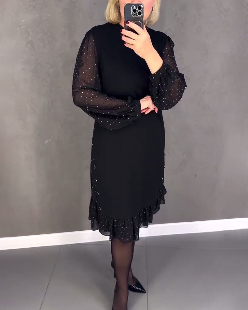 Ophélie | Robe élégante à manches longues en tulle