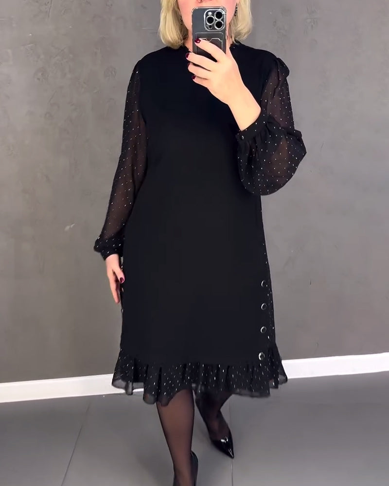 Ophélie | Robe élégante à manches longues en tulle