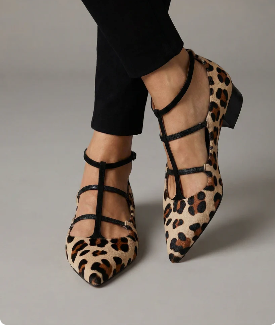 Franca | Chaussures à talons avec bracelet léopard