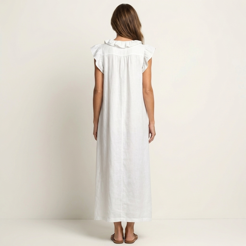 Josette | Robe Maxi à Volants et Décolleté en V