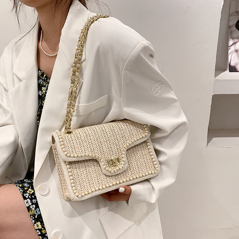 Palma | Boho handtas met pareldetails