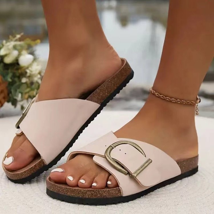 Selena | Trendy Slippers Met Verstelbare Gesp