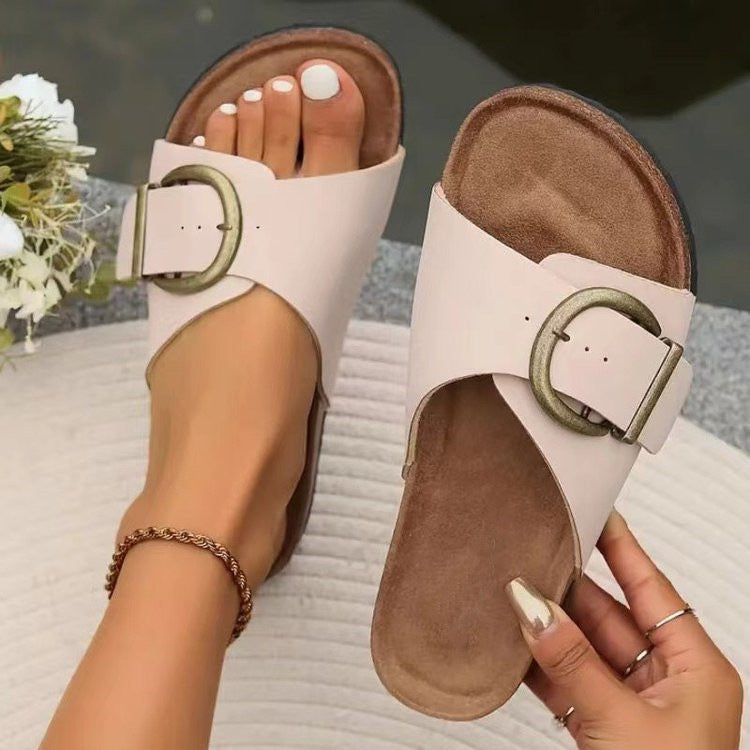 Selena | Trendy Slippers Met Verstelbare Gesp