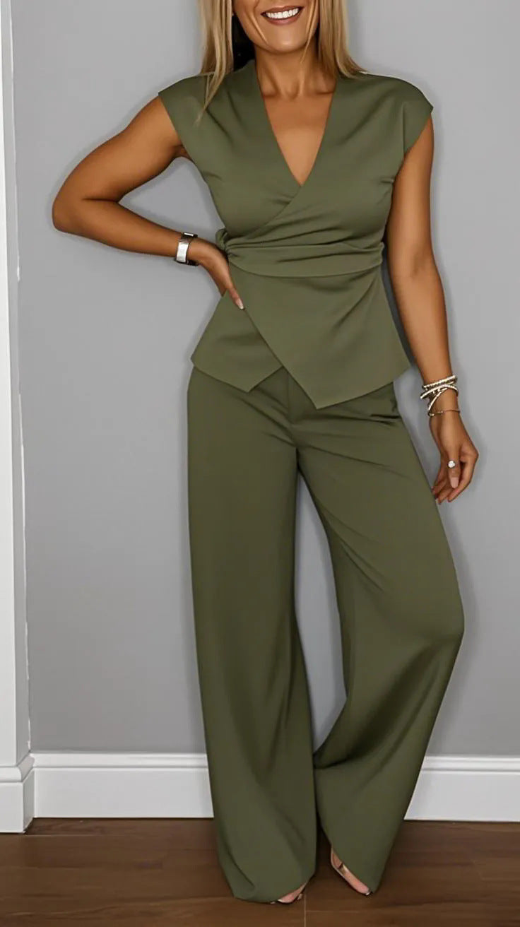 Alma | Tweedelige set met top en high-waist broek