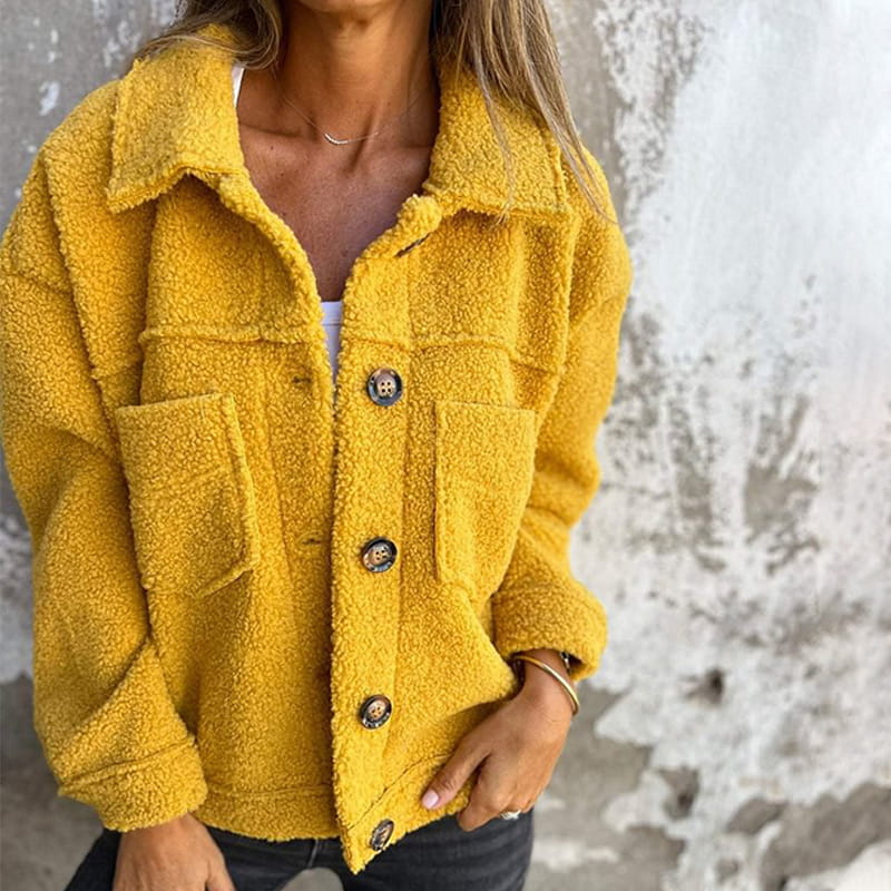 Ariane | Veste en fausse fourrure douce à boutons