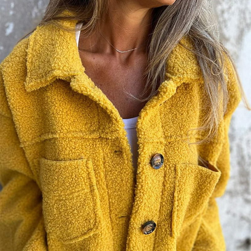 Ariane | Veste en fausse fourrure douce à boutons