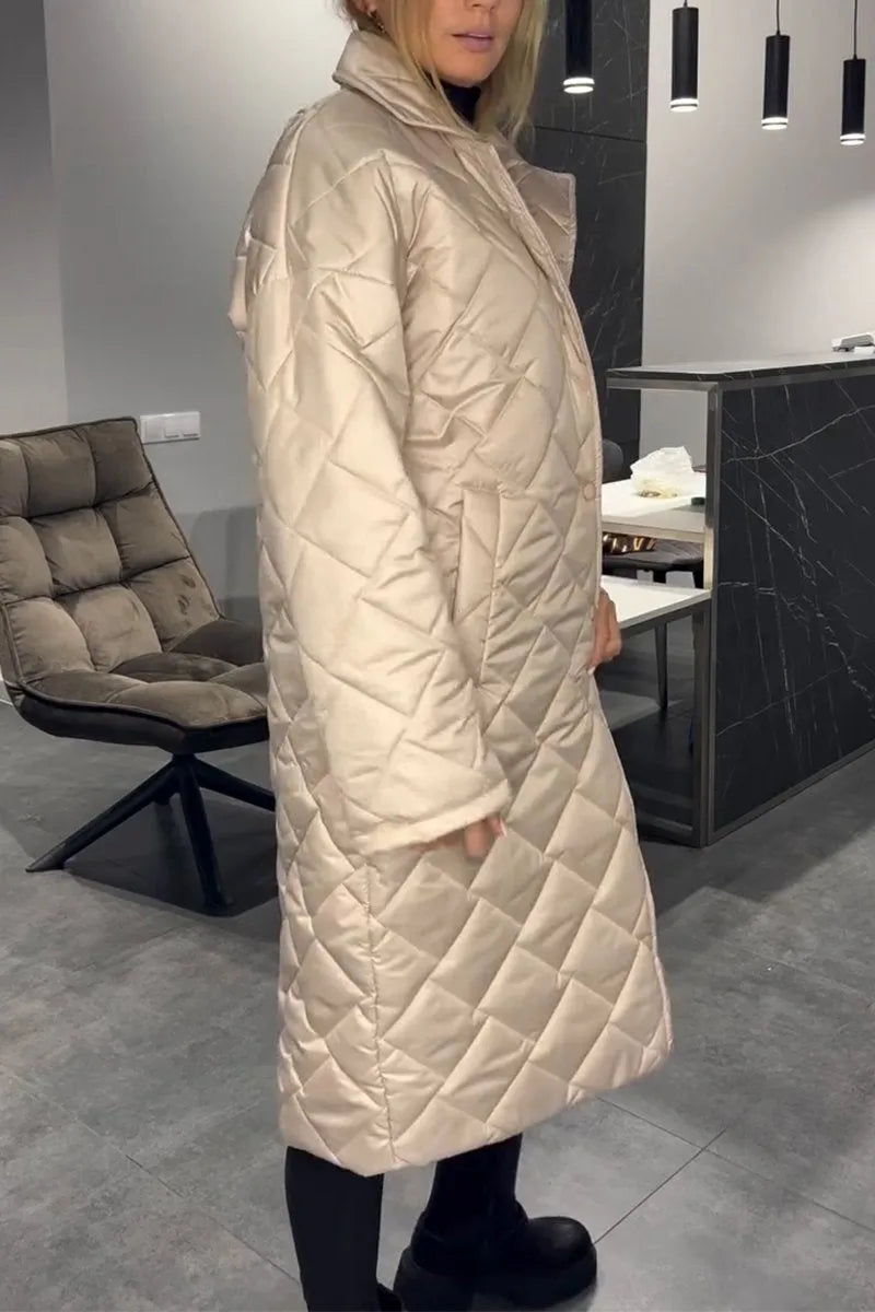 Noémie | Manteau matelassé à doublure léopard