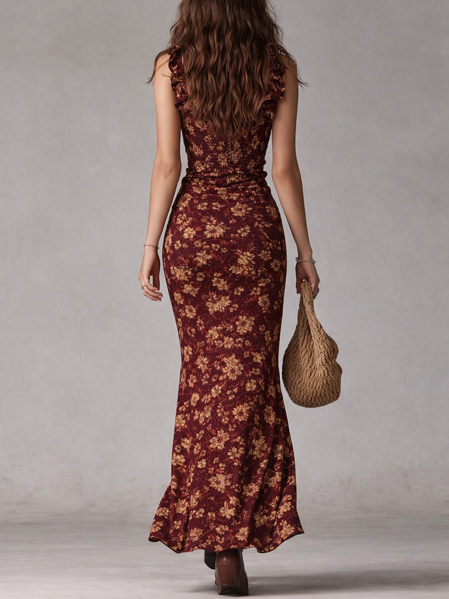 Naëlle | Robe Maxi Fleurie Élégante