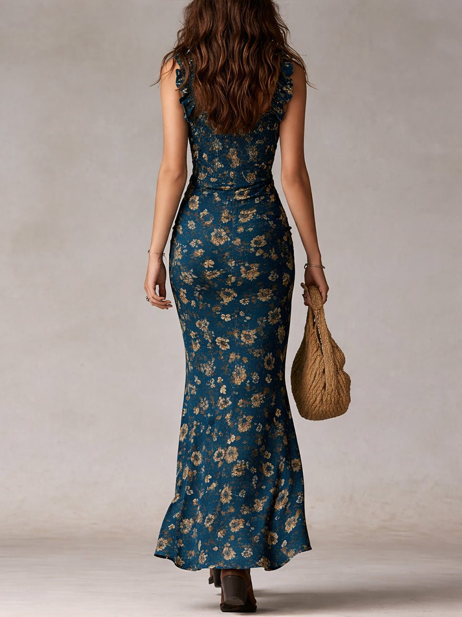 Naëlle | Robe Maxi Fleurie Élégante