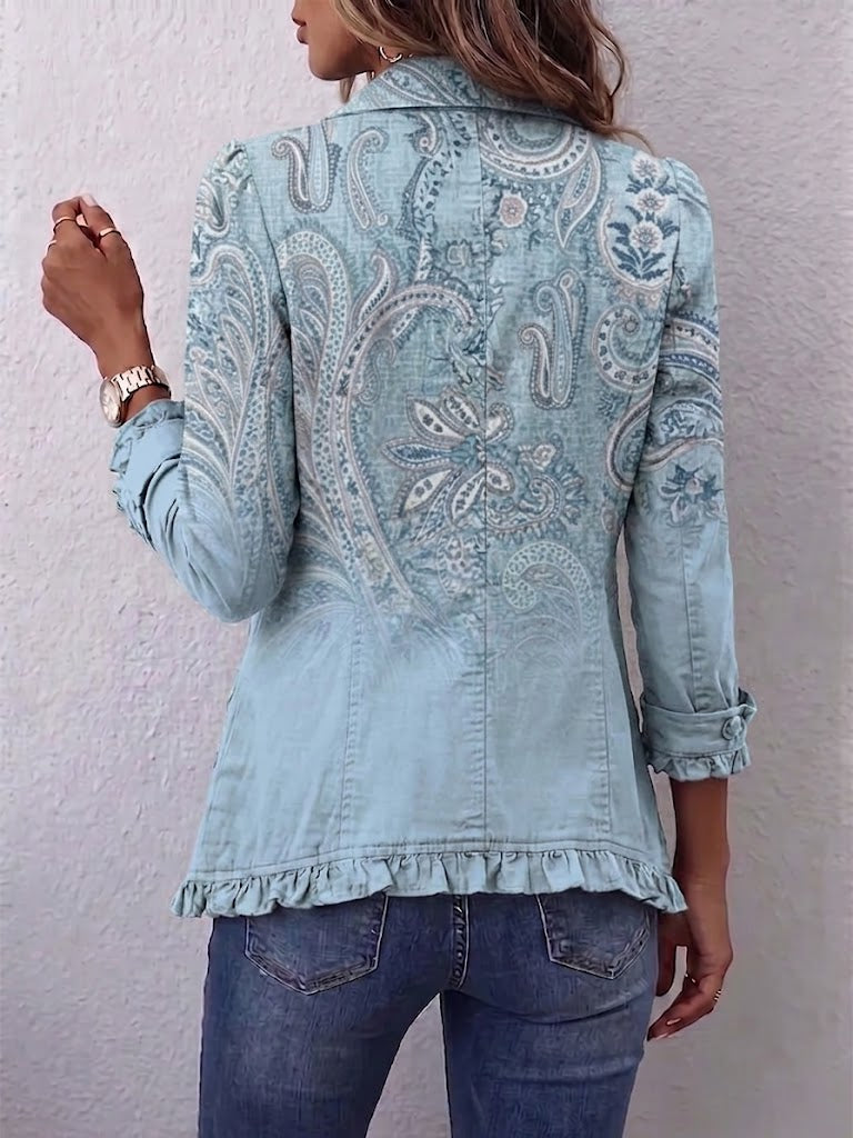 Remedios | Veste en Cachemire Vintage avec Volants