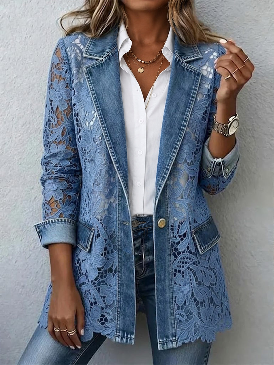 Alicia | Veste avec Dentelle Florale