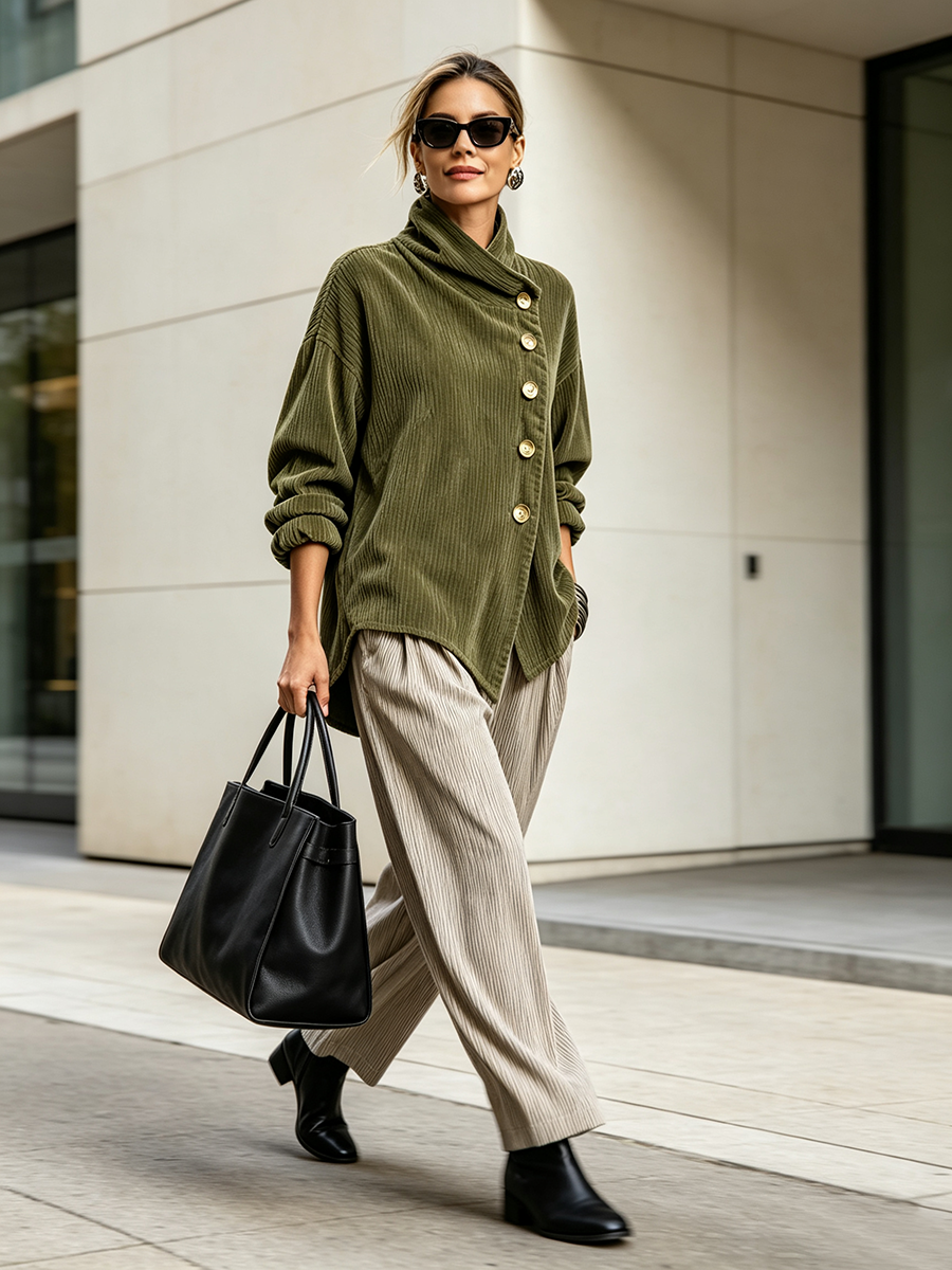 Capucine pull velours côtelé automne hiver