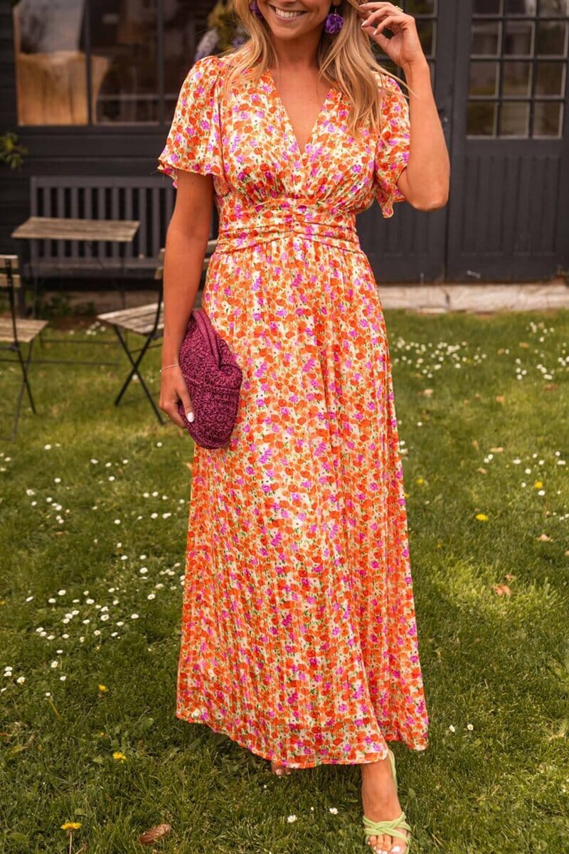 Sandra | Elegante Maxi jurk met V-hals