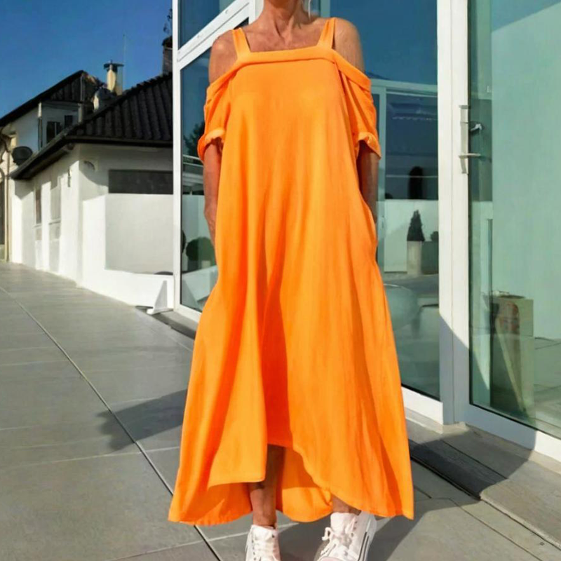 Elin | Off-shoulder maxi-jurk