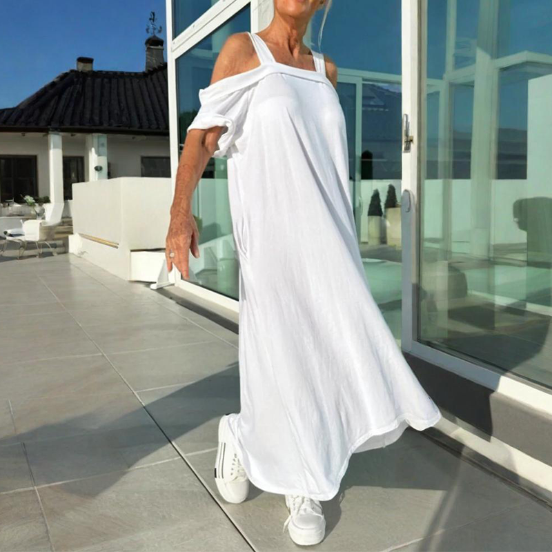 Elin | Off-shoulder maxi-jurk