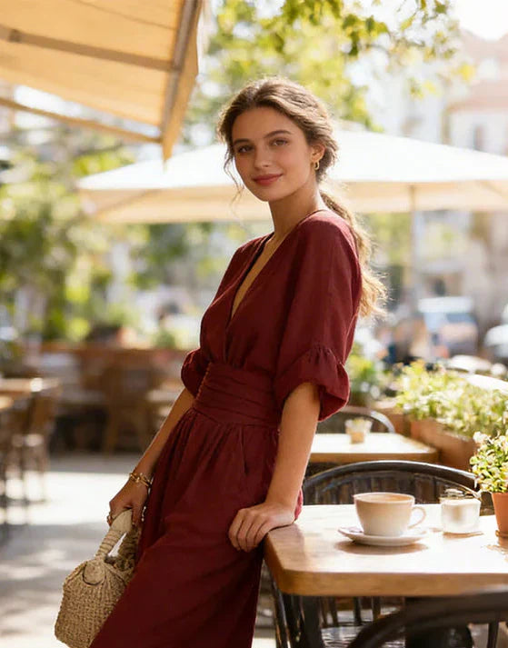 Clemence | Combinaison Élégante à Taille Marquée