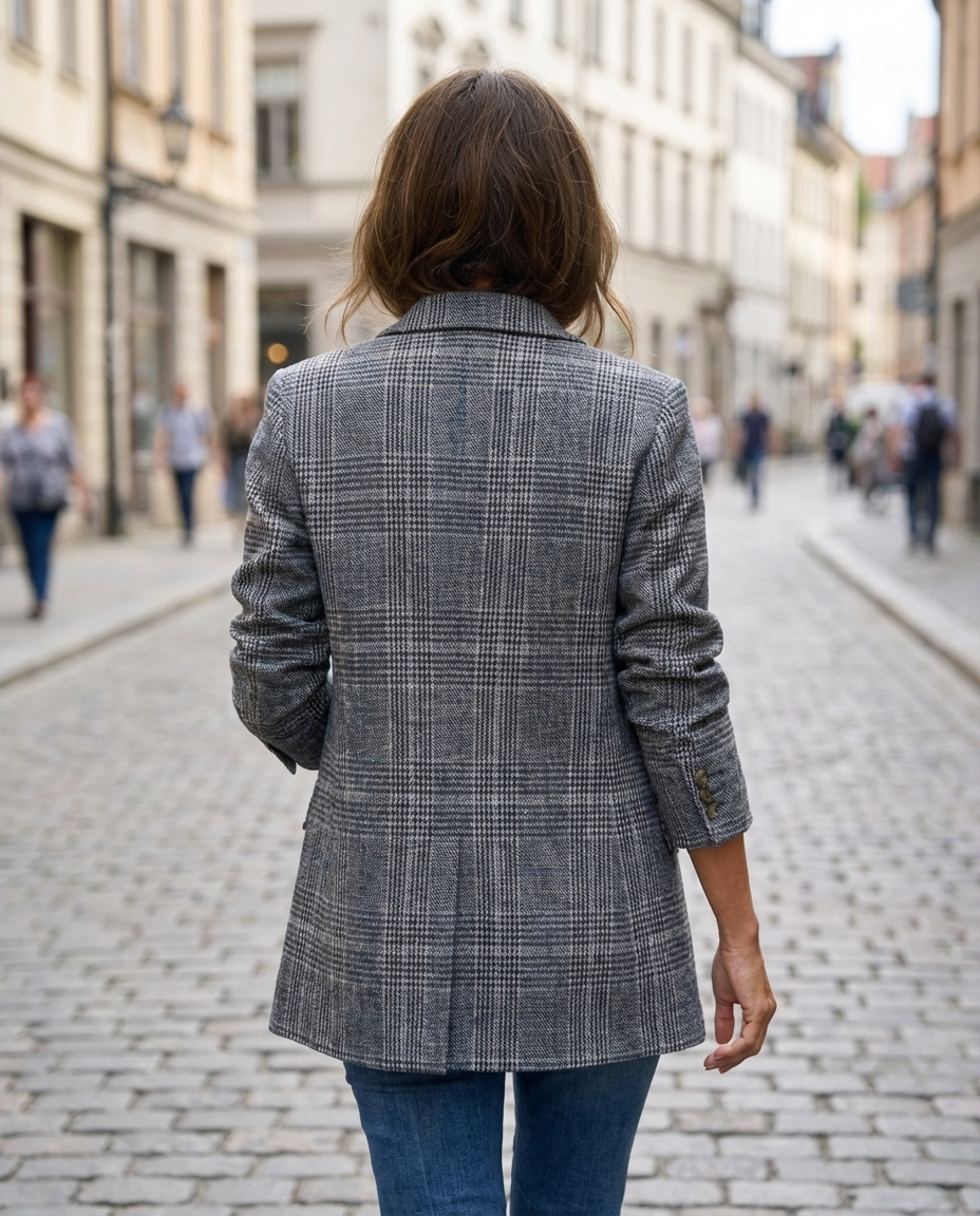 Domitille | Blazer élégant à carreaux