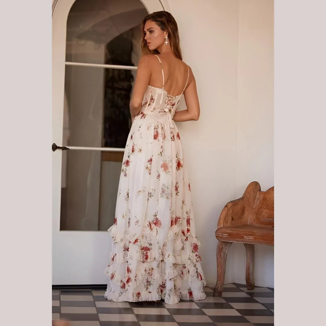 Sonja | Robe midi à imprimé fleuri