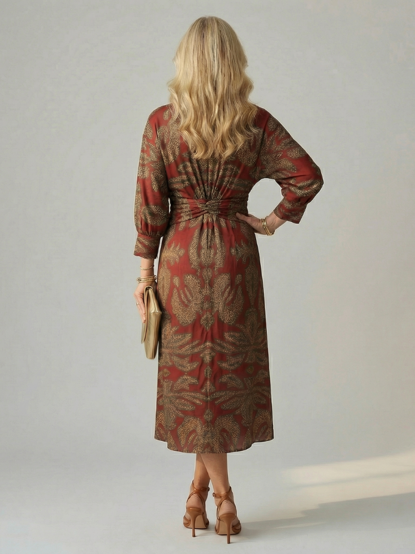 Camille | Robe Midi Wrap Élégante