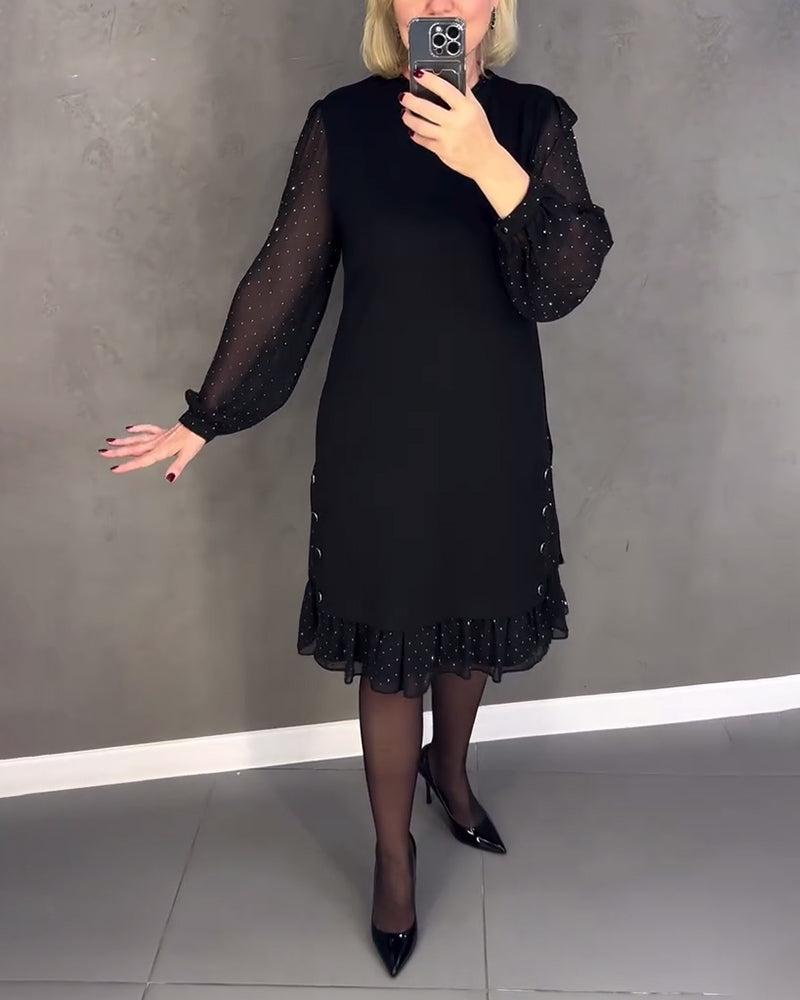 Ophélie | Robe élégante à manches longues en tulle