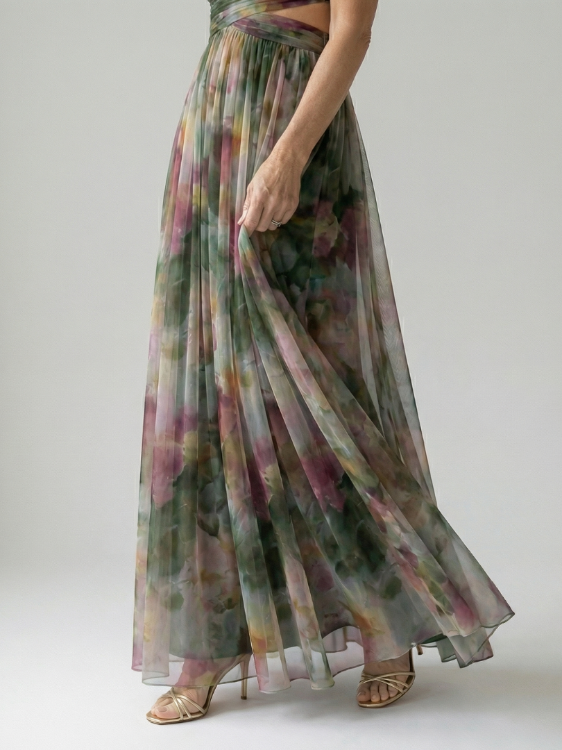 Isel | Robe Longue Cache-Cœur Élégante