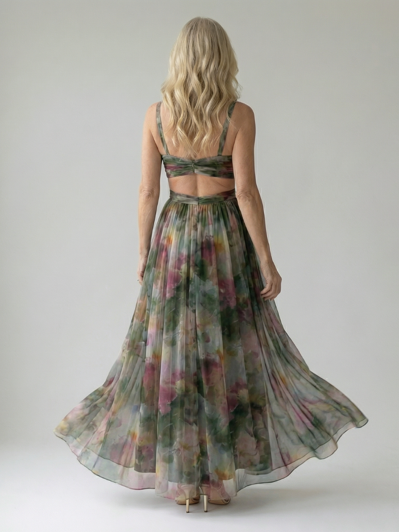 Isel | Robe Longue Cache-Cœur Élégante