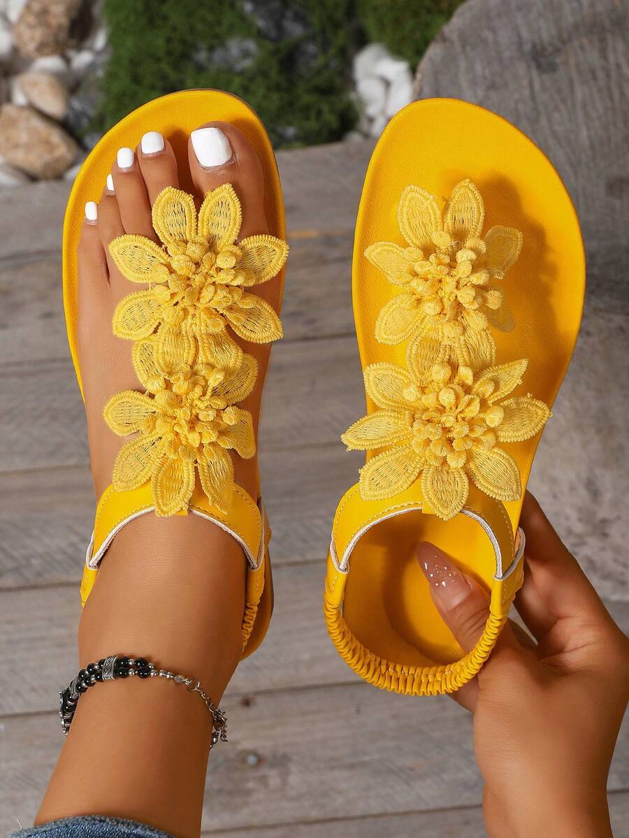Léna | Sandales à fleurs du quotidien