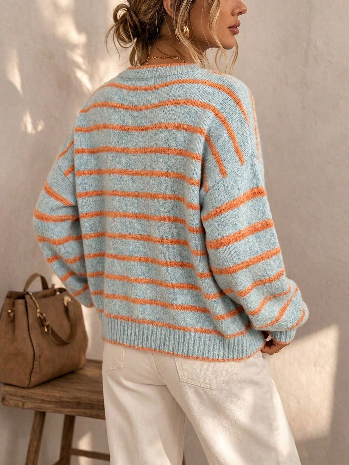 Céliane | Cardigan rayé tricot chic