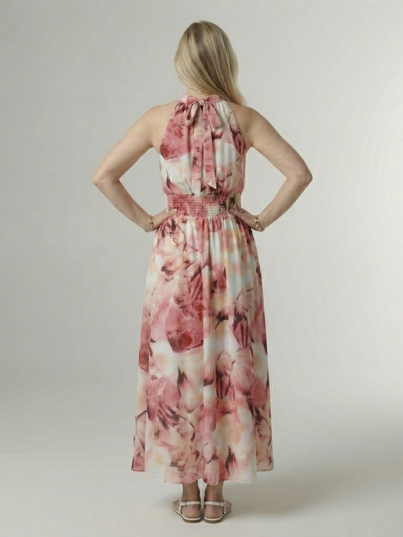 Élodie | Robe Midi Halter Élégante