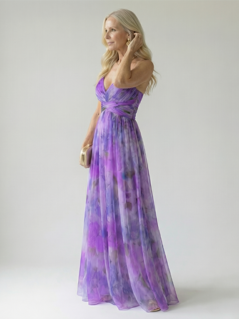 Isel | Robe Longue Cache-Cœur Élégante