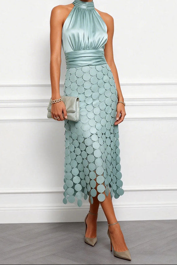 Celine | Robe Midi Dos-Nu à Découpes