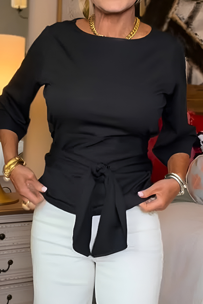 Laurence | Haut élégant avec taille nouée